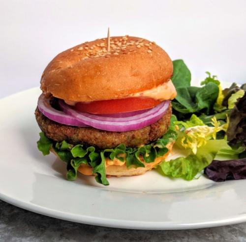 Veggie Burger Recipe _ Veg Aloo Tikki Burger _ VegeCravings